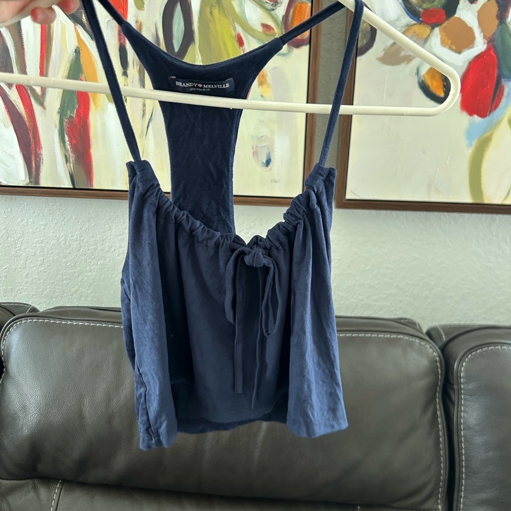 Brandy Melville Navy Blue Women's Top